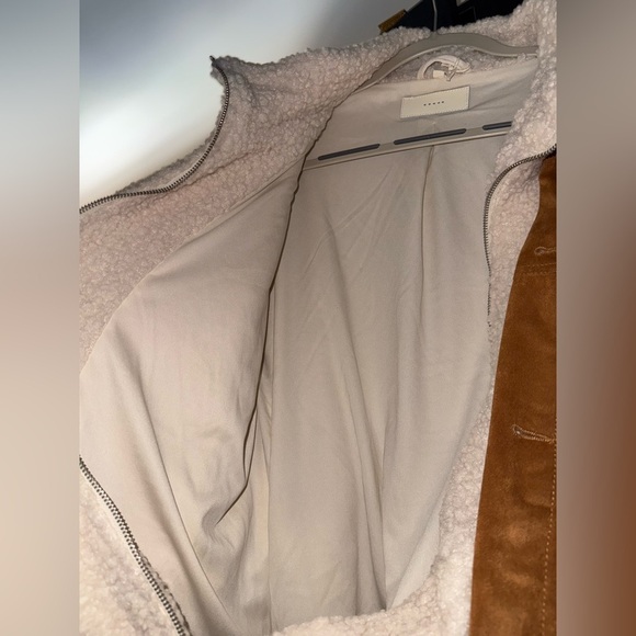 BlankNYC CATCH ME OUTSIDE Faux Suede Sherpa TRUCKER - Picture 13 of 16